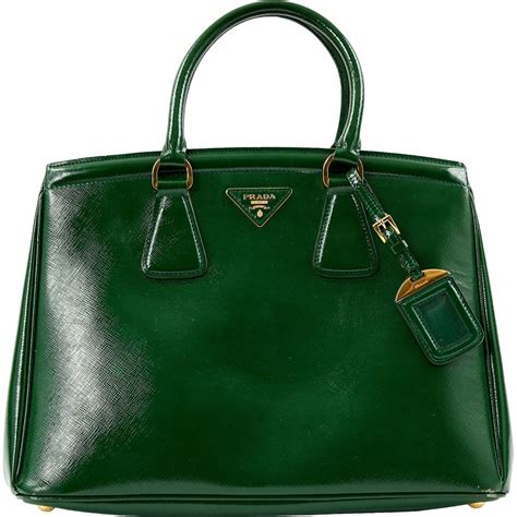 prada light green patent bag|dark green Prada bag.